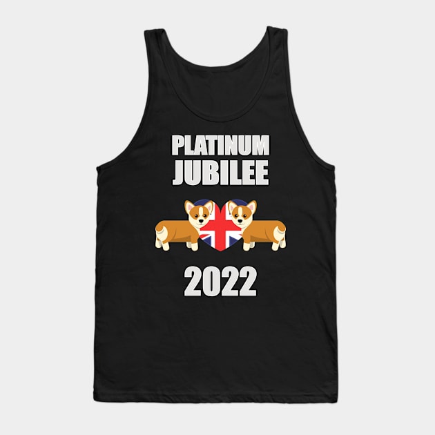 Queens Platinum Jubilee 2022 Tank Top by Boo Face Designs